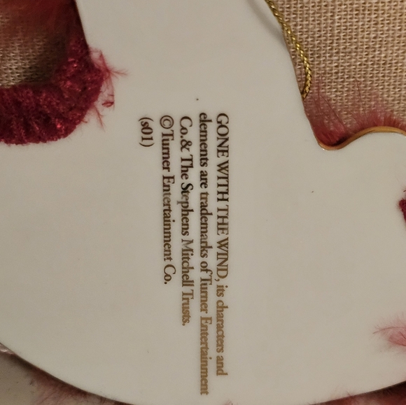 Gone with the Wind Scarlet Red Dress Christmas Ornament - Picture 5 of 5